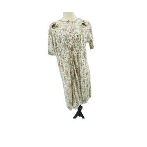 Vintage Sorela Nightgown Lightweight Button Front Womens Size Large